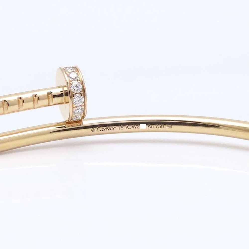 CARTIER Juste un Clou SM Bangle #16, Small Diamond Model, 18KPG, Women's, B60... - Picture 4 of 9